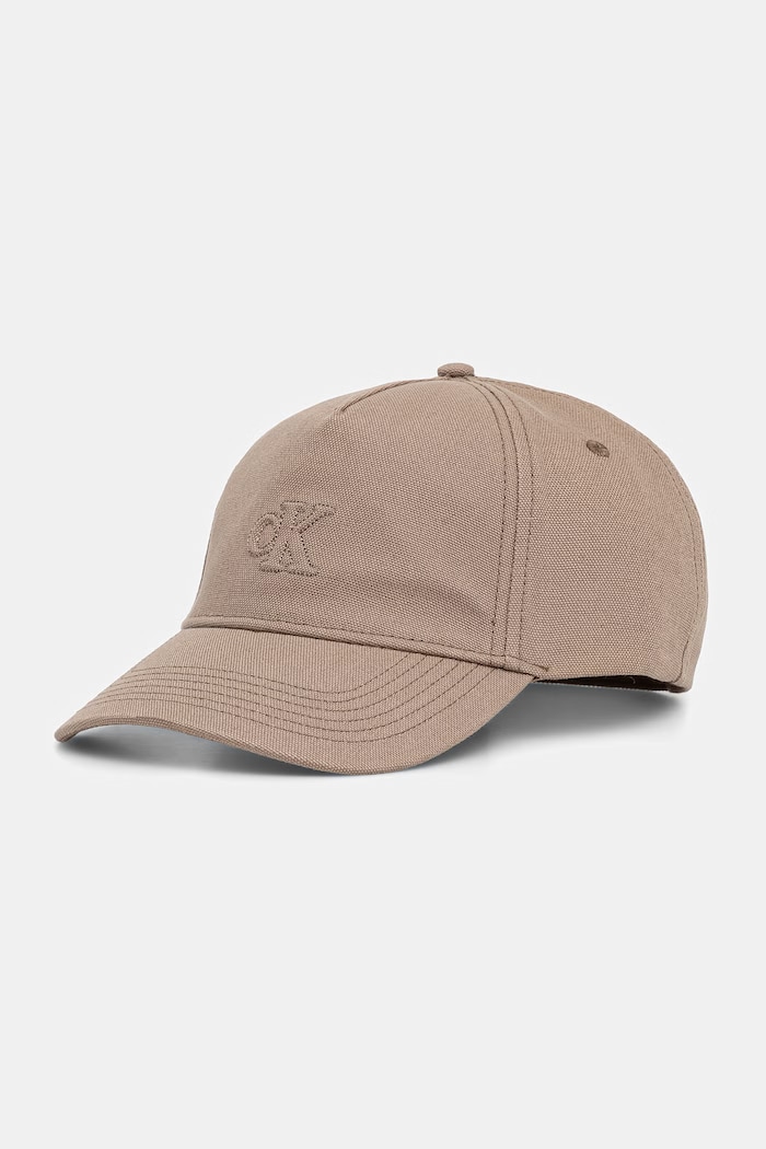 Calvin Klein baseballová čepice bavlněná hnědá LV04F5061G