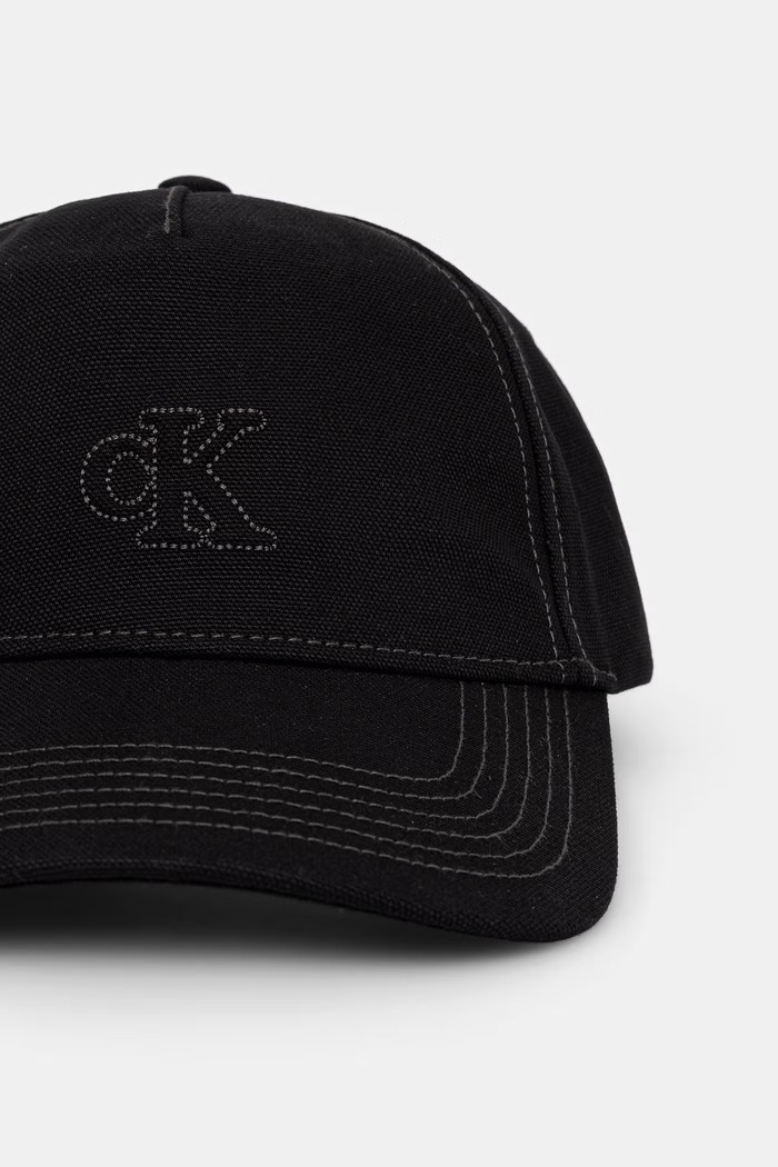 Calvin Klein καπέλο μπέιζμπολ από βαμβάκι LV04F5061G μαύρο SS26