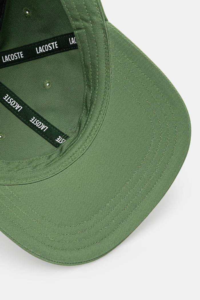 Lacoste čiapka so šiltom bavlnená zelená RK1910