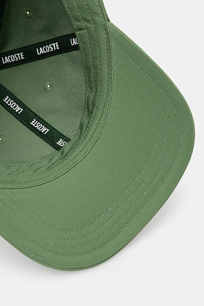 Lacoste čiapka so šiltom bavlnená zelená RK1910