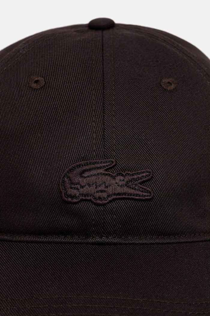 Lacoste kapa s šiltom bombažna RK1910 rjava SS26