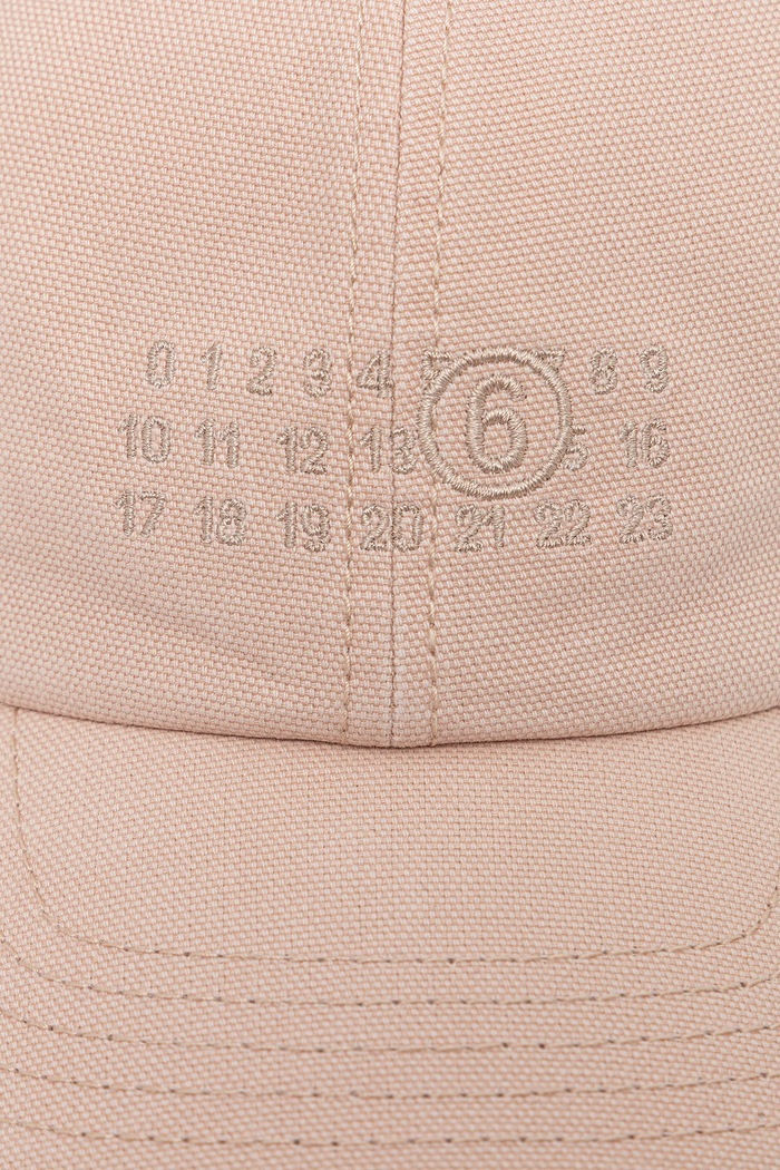 MM6 Maison Margiela șapcă de baseball din bumbac SH0TC0008.M35346 portocaliu SS26