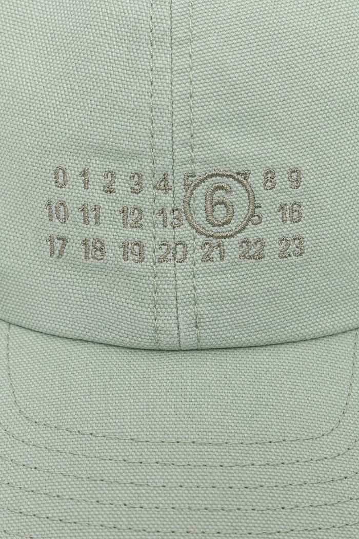 MM6 Maison Margiela czapka z daszkiem bawełniana SH0TC0008.M35346 turkusowy SS26