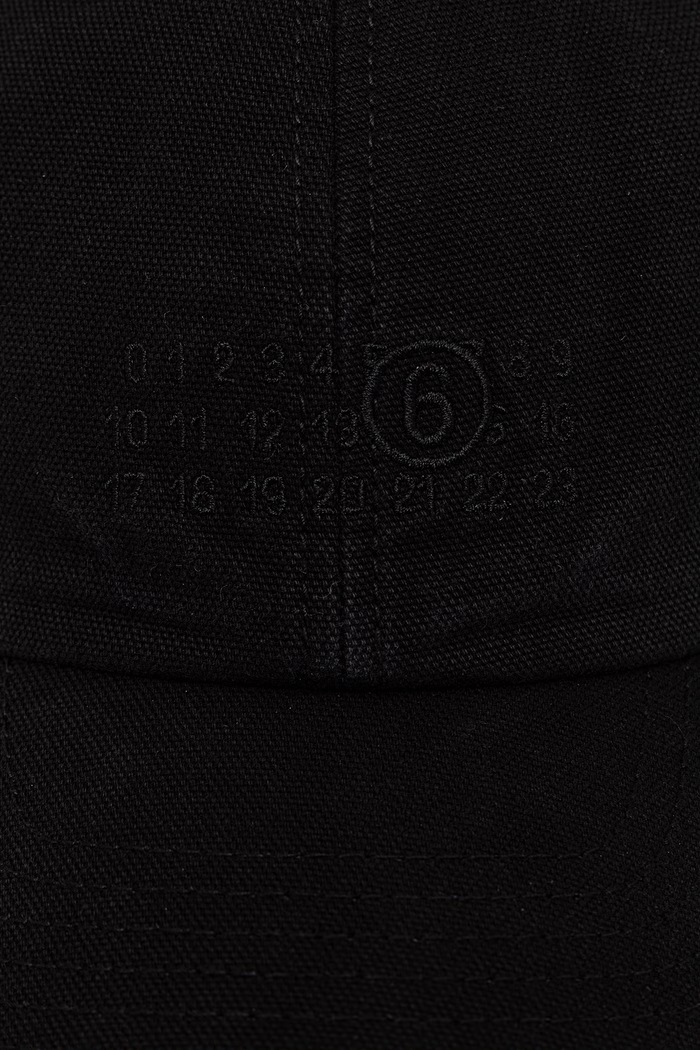 MM6 Maison Margiela czapka z daszkiem bawełniana SH0TC0008.M35346 czarny SS26