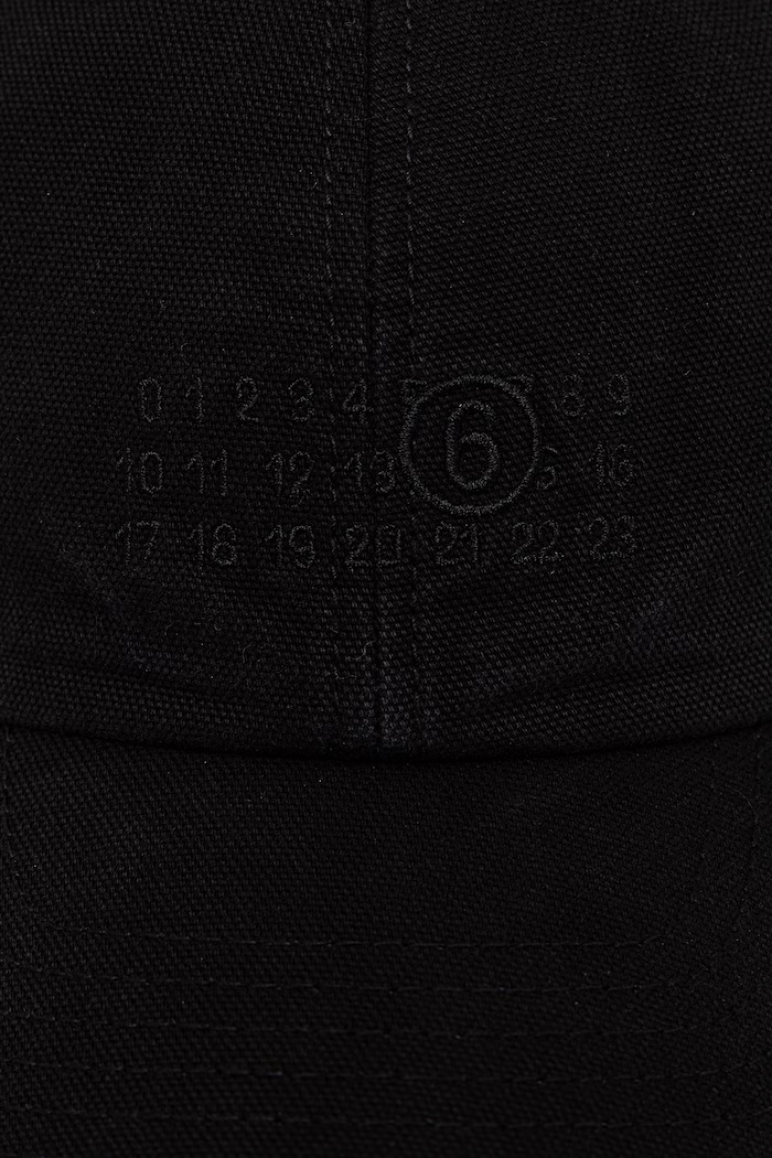 MM6 Maison Margiela czapka z daszkiem bawełniana SH0TC0008.M35346 czarny SS26