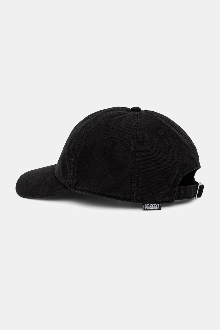 Akcesoria MM6 Maison Margiela czapka z daszkiem bawełniana SH0TC0008.M35346 czarny