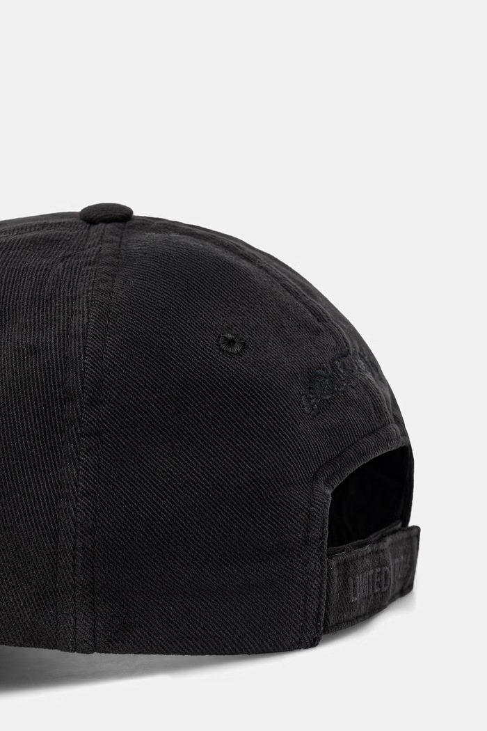 Accessories VETEMENTS denim baseball cap Leather Biker Cross UE76CA329B black