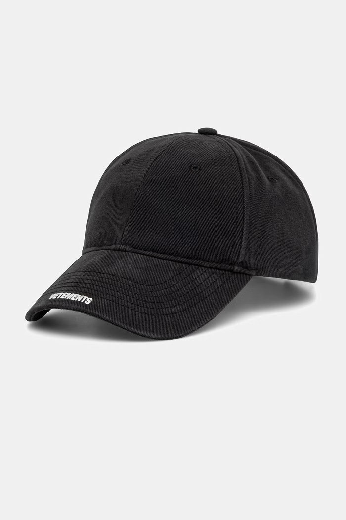 VETEMENTS șapcă de baseball din bumbac Nano Logo bumbac negru UE76CA324B
