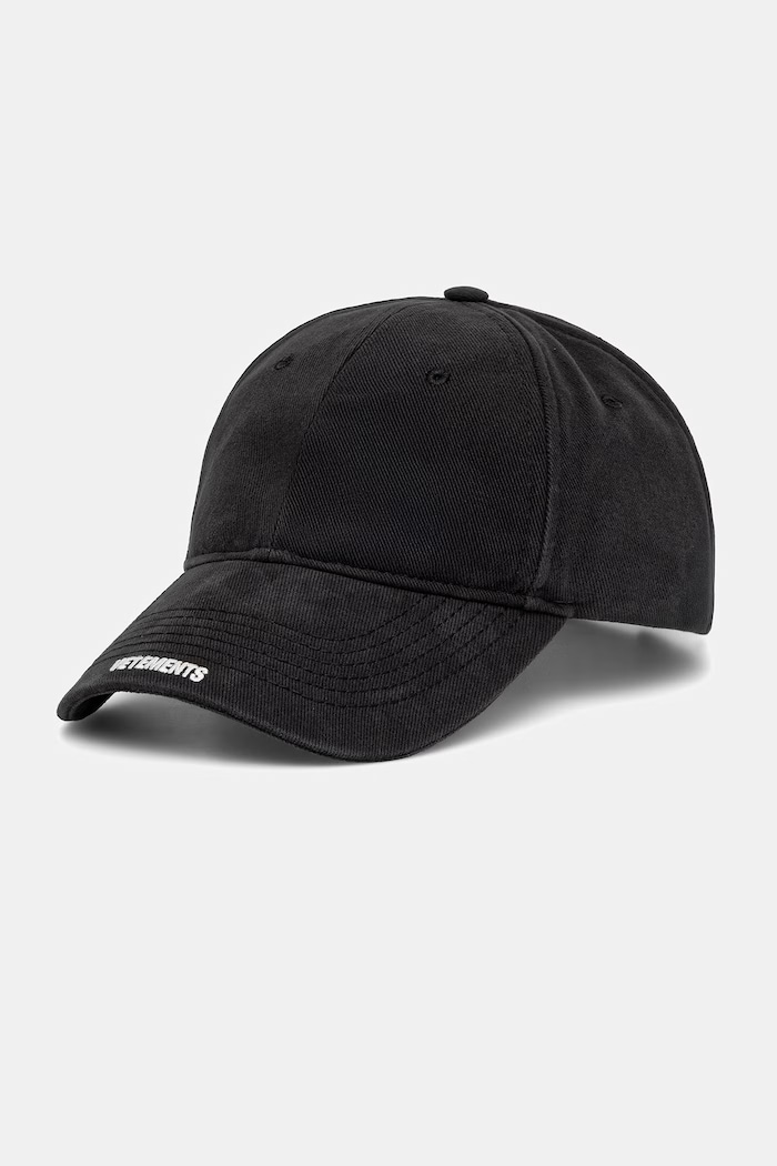 VETEMENTS șapcă de baseball din bumbac Nano Logo bumbac negru UE76CA324B