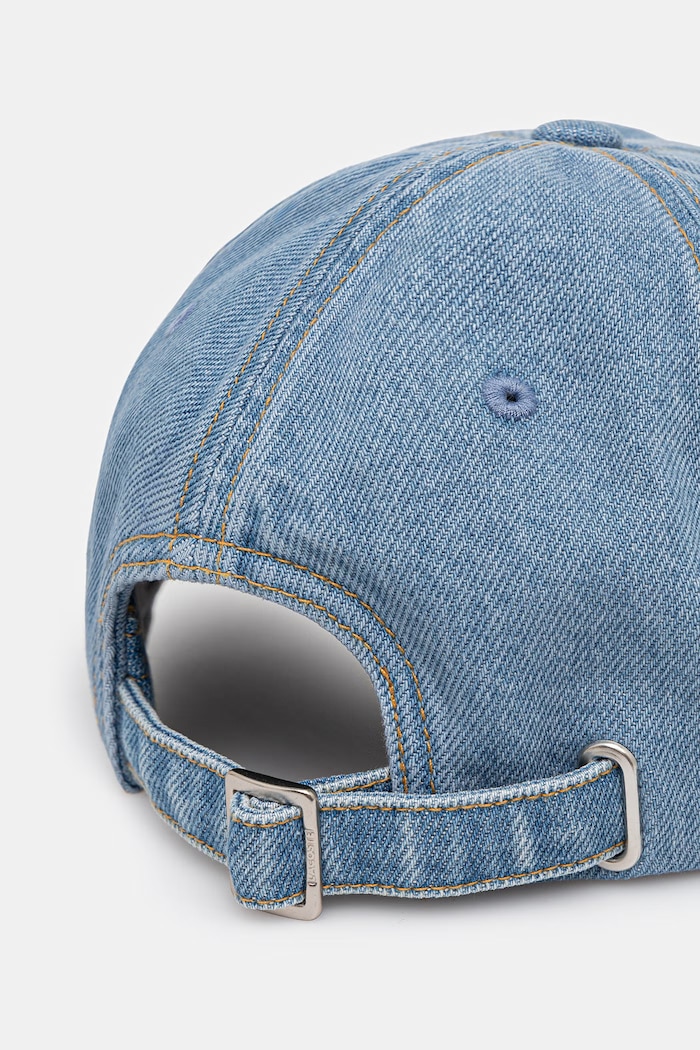 Akcesoria Lacoste czapka z daszkiem jeansowa RK6362 niebieski