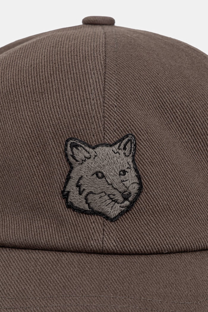 Bavlnená šiltovka Maison Kitsuné Fox Head MM06104WW0096 zelená SS26