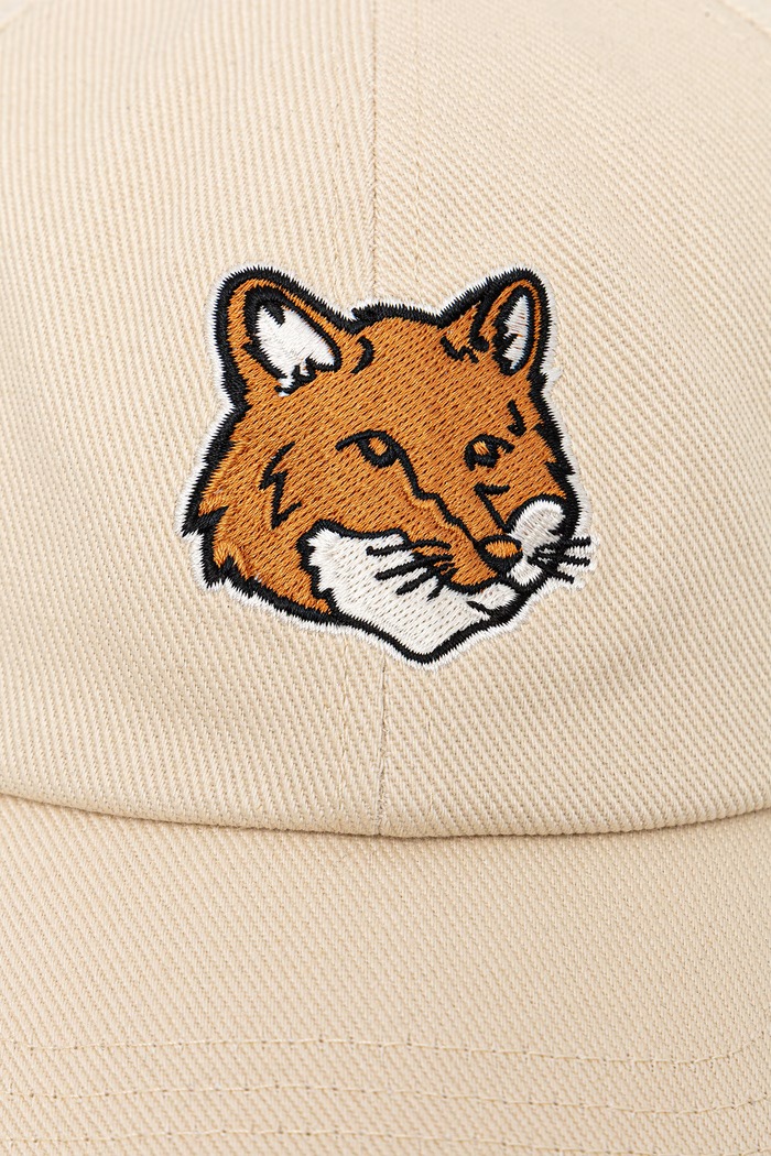 Βαμβακερό καπέλο του μπέιζμπολ Maison Kitsuné Fox Head PM06100WW0096 μπεζ SS26