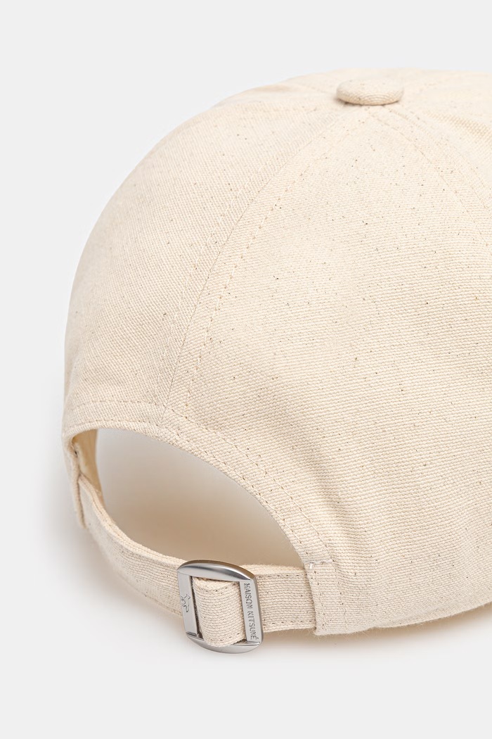 Accessories Maison Kitsuné cotton baseball cap Baby Fox OW06108WB0026 beige