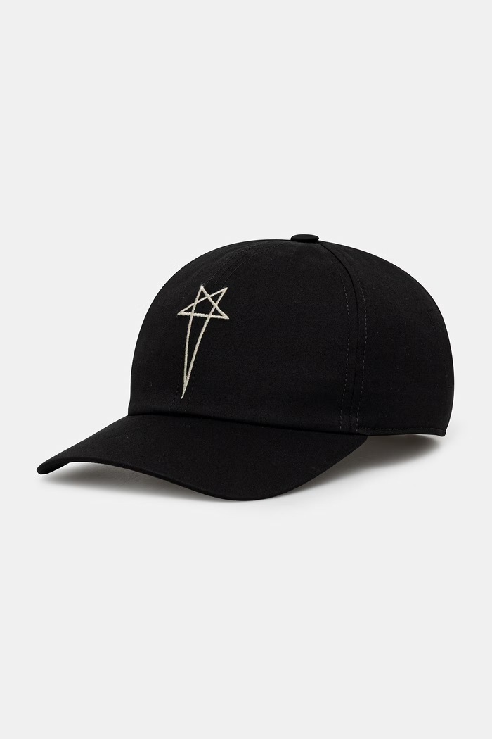 Rick Owens DRKSHDW cappello da baseball nero DA01F4478.TEEM8
