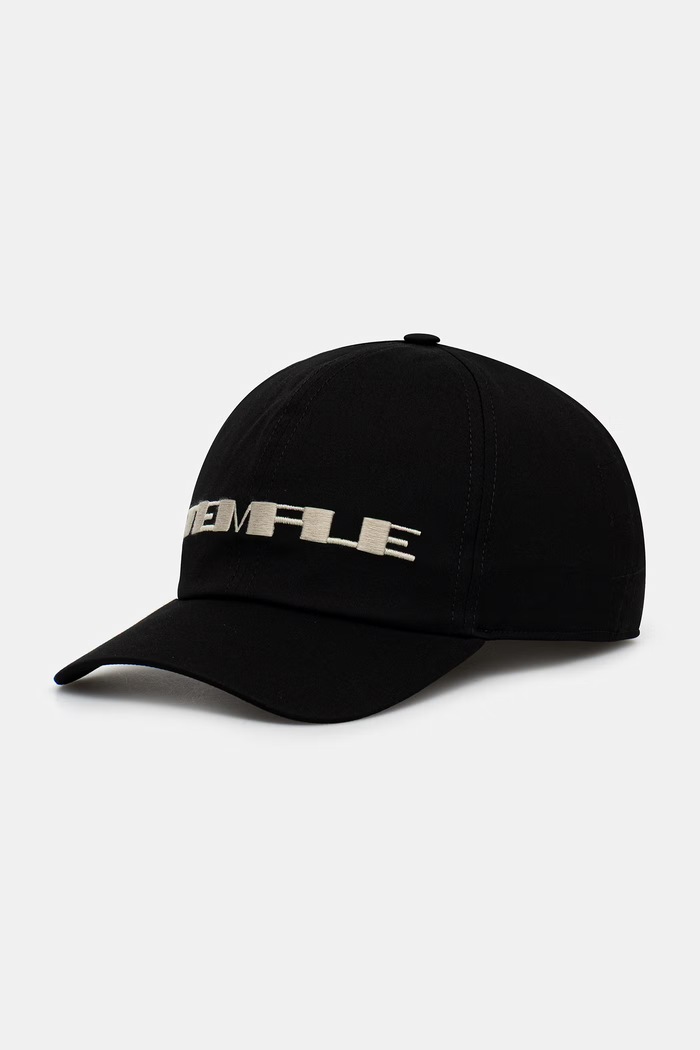 Rick Owens DRKSHDW Cappello da baseball nero DA01F4478.TEEM9