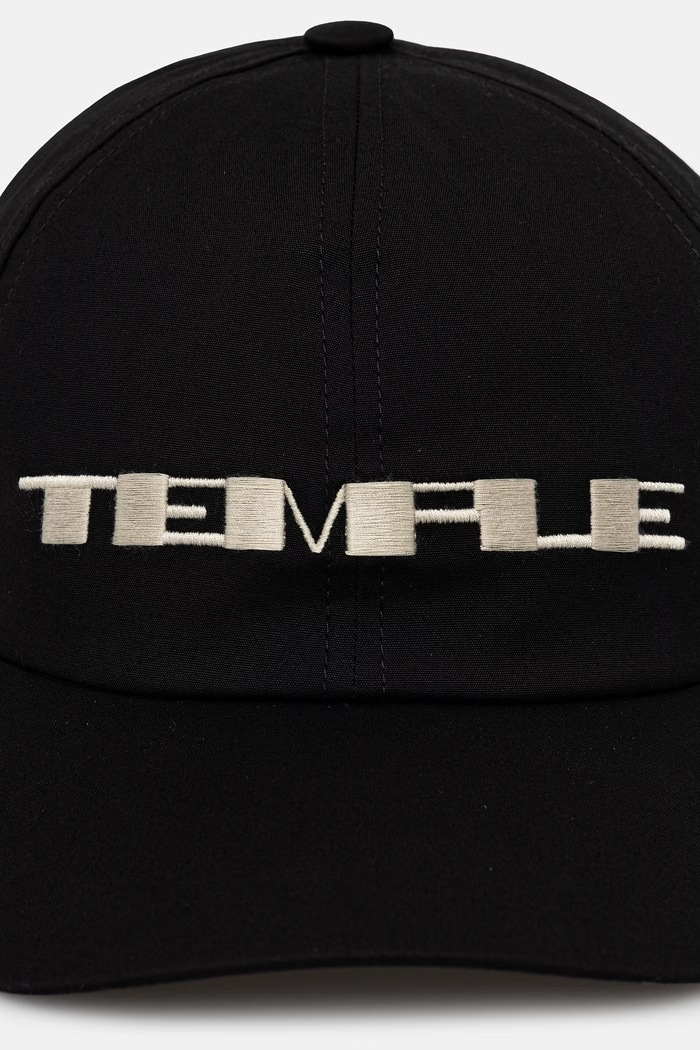 Rick Owens DRKSHDW Cappello da baseball DA01F4478.TEEM9 nero SS26