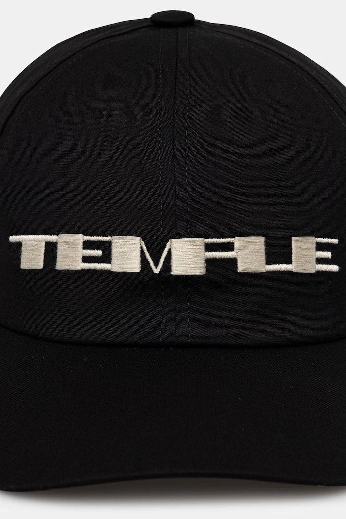Rick Owens DRKSHDW Cappello da baseball DA01F4478.TEEM9 nero SS26