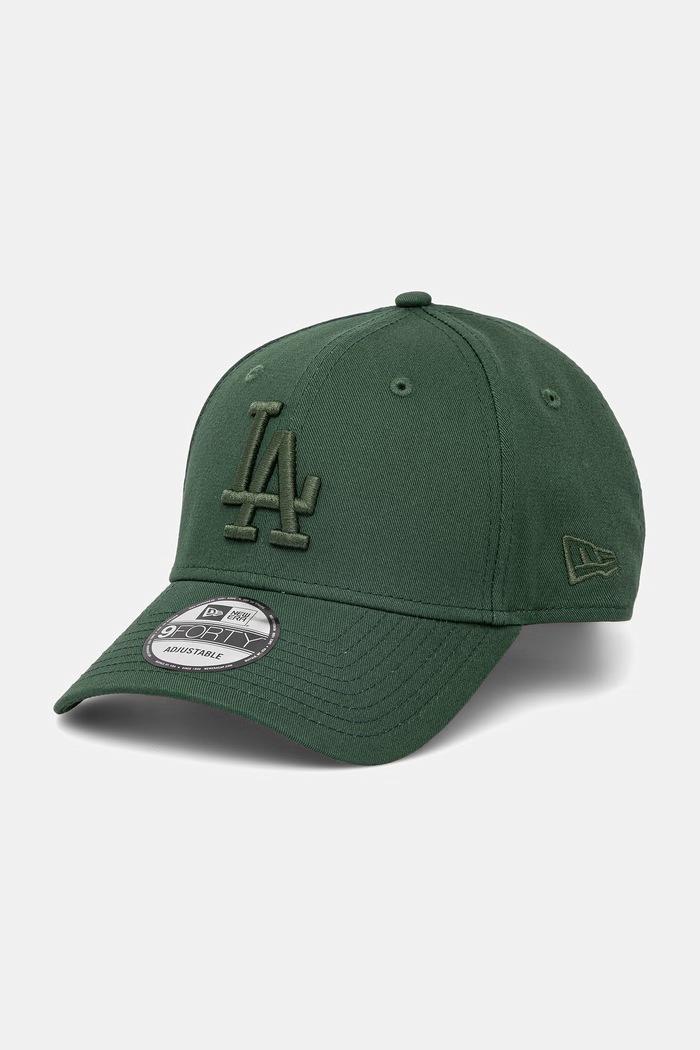 New Era czapka z daszkiem bawełniana LEAGUE ESSENTIAL 9FORTY® bawełna zielony 60771706