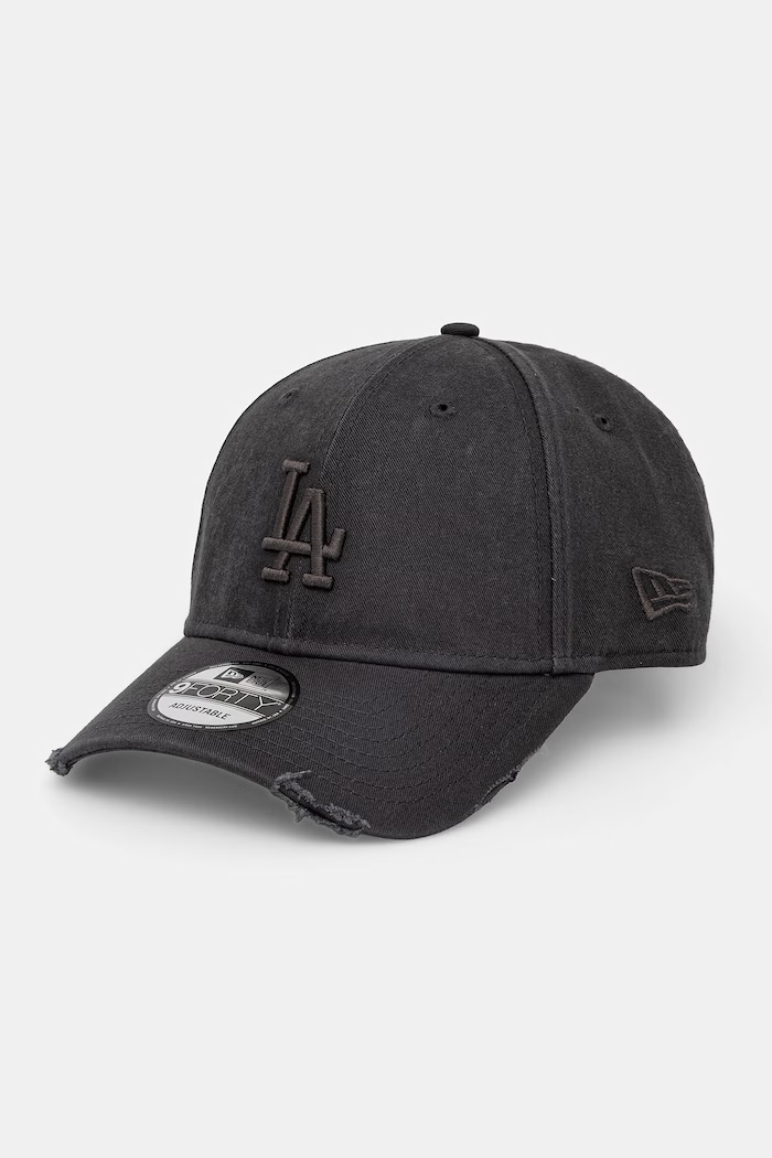 New Era berretto da baseball in cotone WASH DISTRESS 9FORTY® cotone grigio 60771828