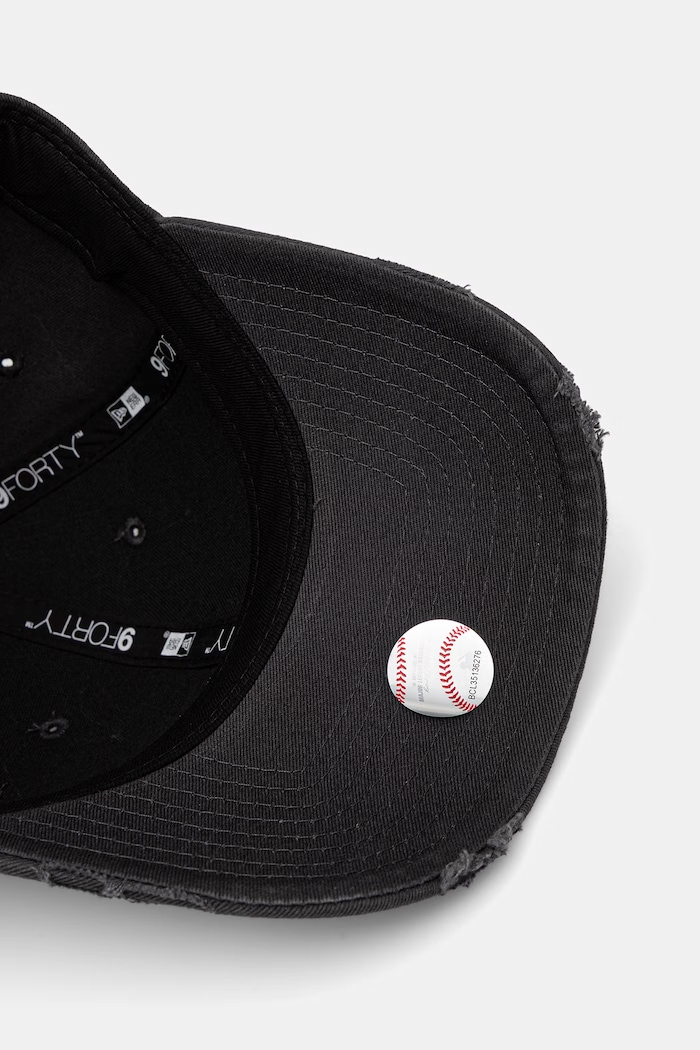 New Era berretto da baseball in cotone WASH DISTRESS 9FORTY® 60771828 grigio
