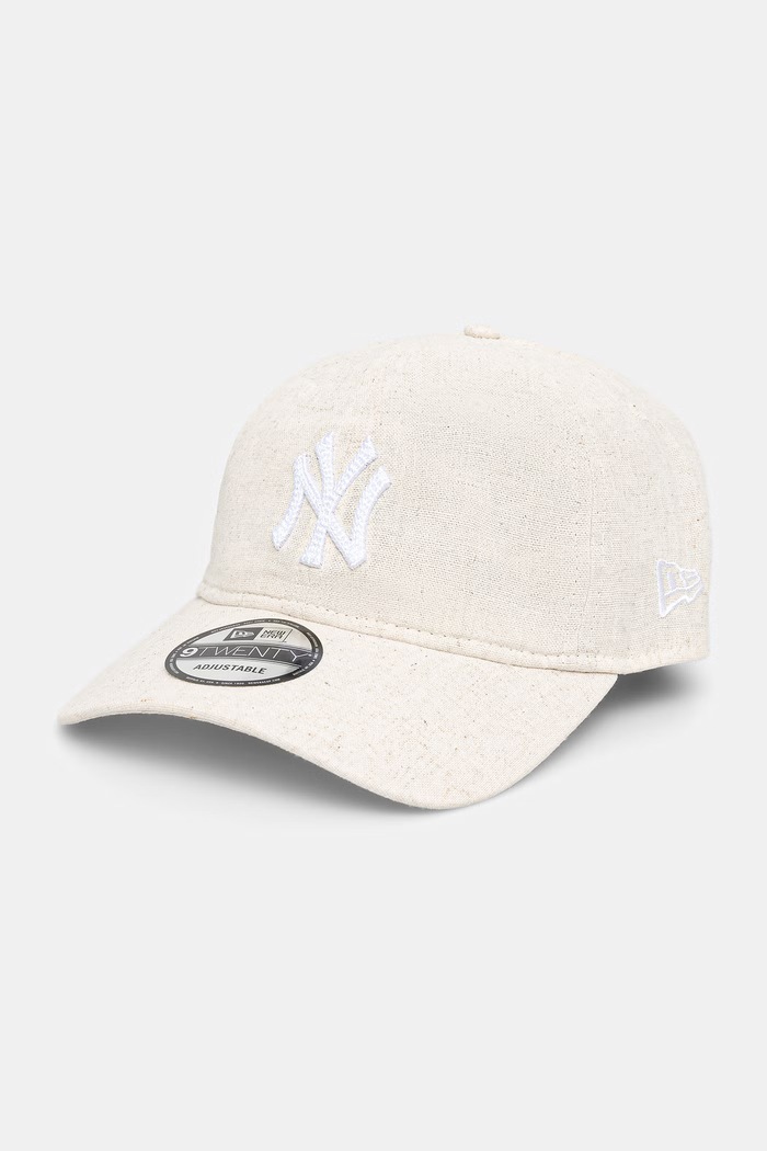 New Era baseball kapa z dodatkom lana LINEN 9TWENTY® bež 60771832