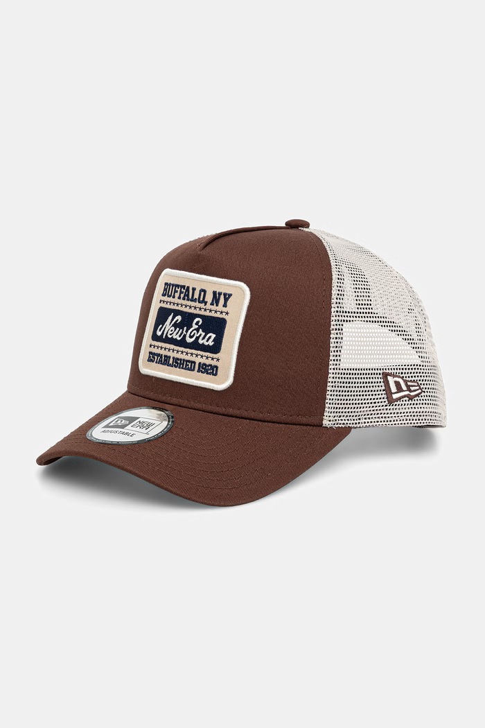 Kapa s šiltom New Era PATCH TRUCKER Našitek rjava 60771802