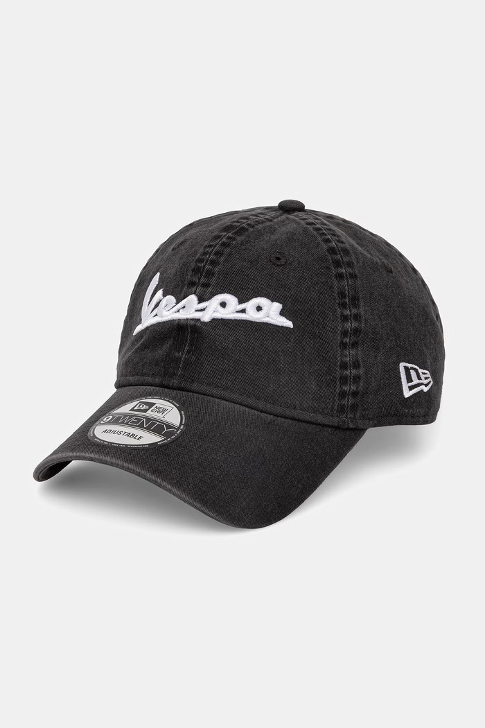 Βαμβακερό καπέλο του μπέιζμπολ New Era VESPA WASHED 9TWENTY® βαμβάκι μαύρο 60772145