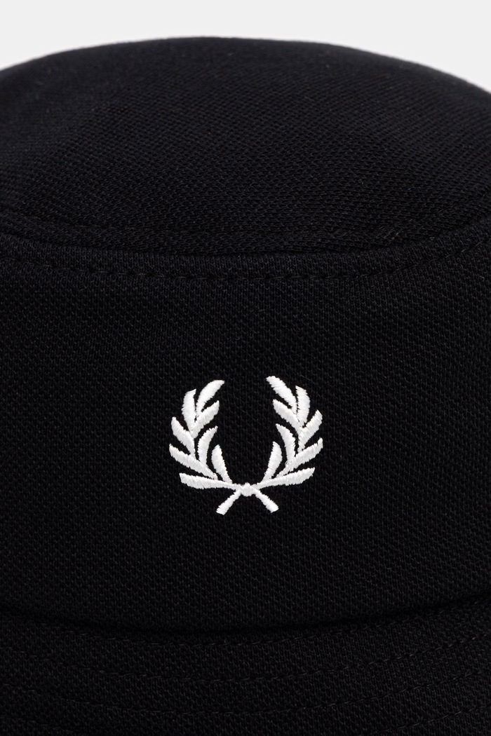 Fred Perry καπέλο bucket βαμβακερό ανδρικό HW2296 μαύρο SS26