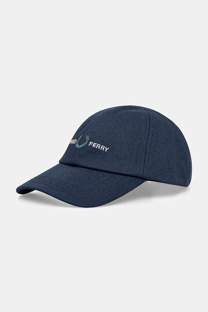 Бавовняна бейсболка Fred Perry аплікація темно-синій HW2300