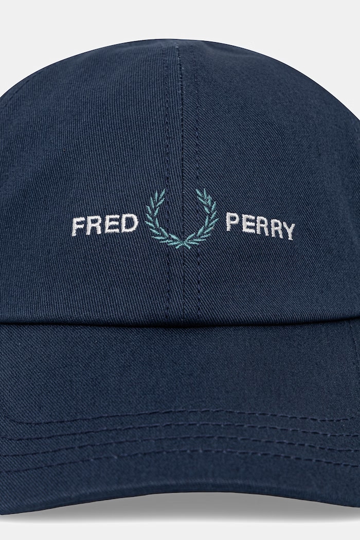 Бавовняна бейсболка Fred Perry HW2300 темно-синій SS26