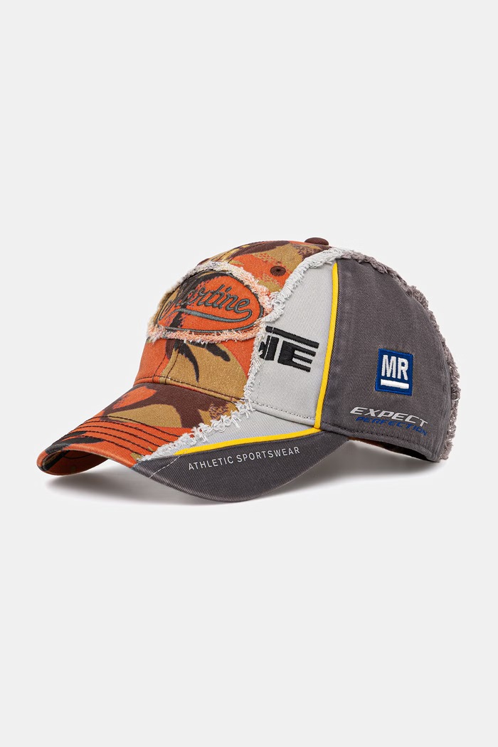 Martine Rose Collage cappello da baseball in cotone arancione 1217WP25208