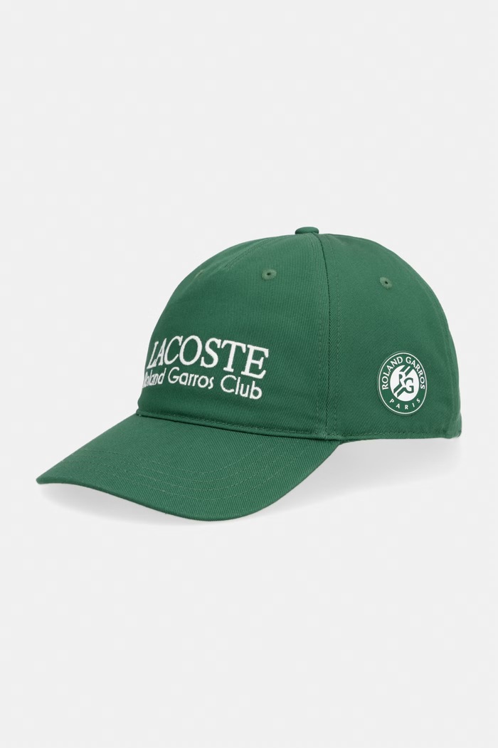 Lacoste Čiapka so šiltom bavlnená zelená RK0378