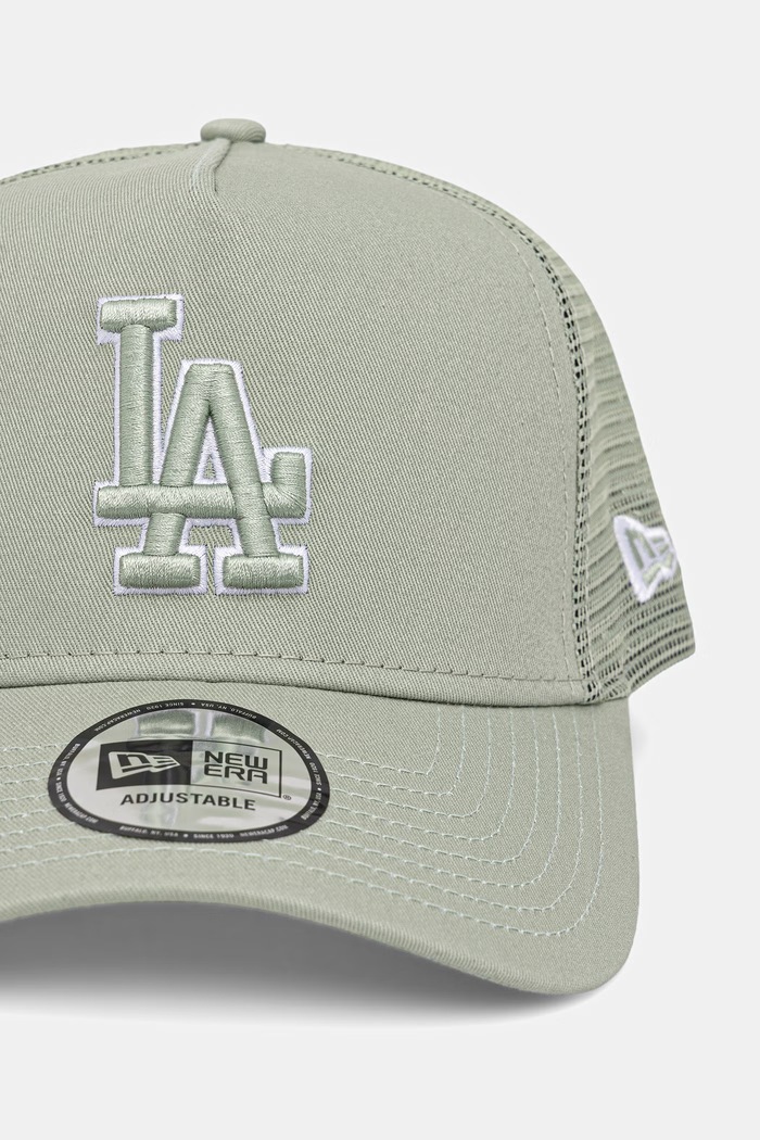 New Era czapka z daszkiem trucker z bawełną OUTLINE EF TRUCKER LA DODGERS 60856371 zielony SS26