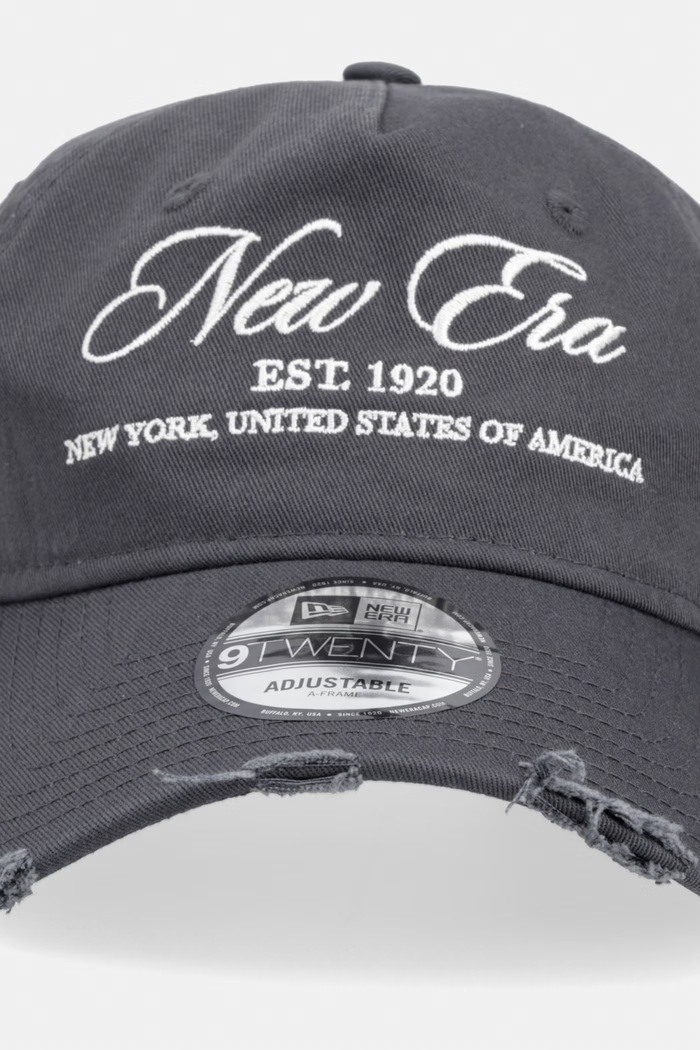 New Era czapka bejsbolówka bawełniana WASH DISTRESS 920 60856356 czarny SS26