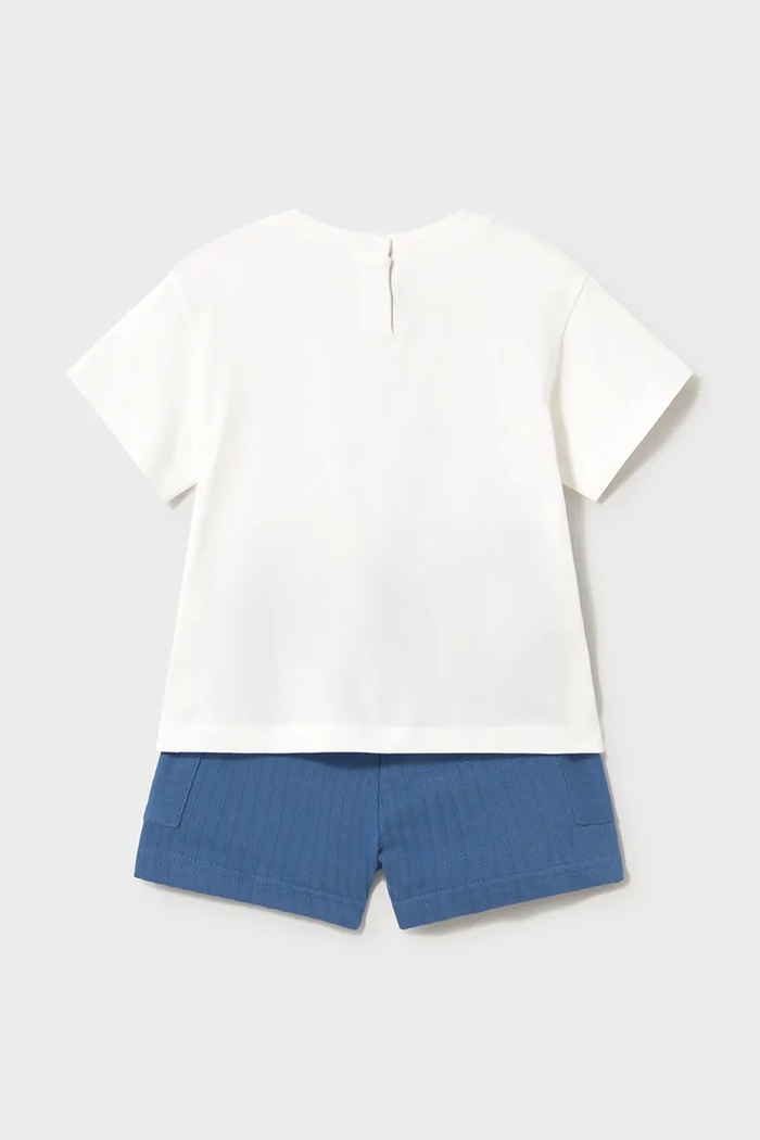 Mayoral set de bumbac pentru copii 1665.3A.Baby.PPY2 bleumarin SS26