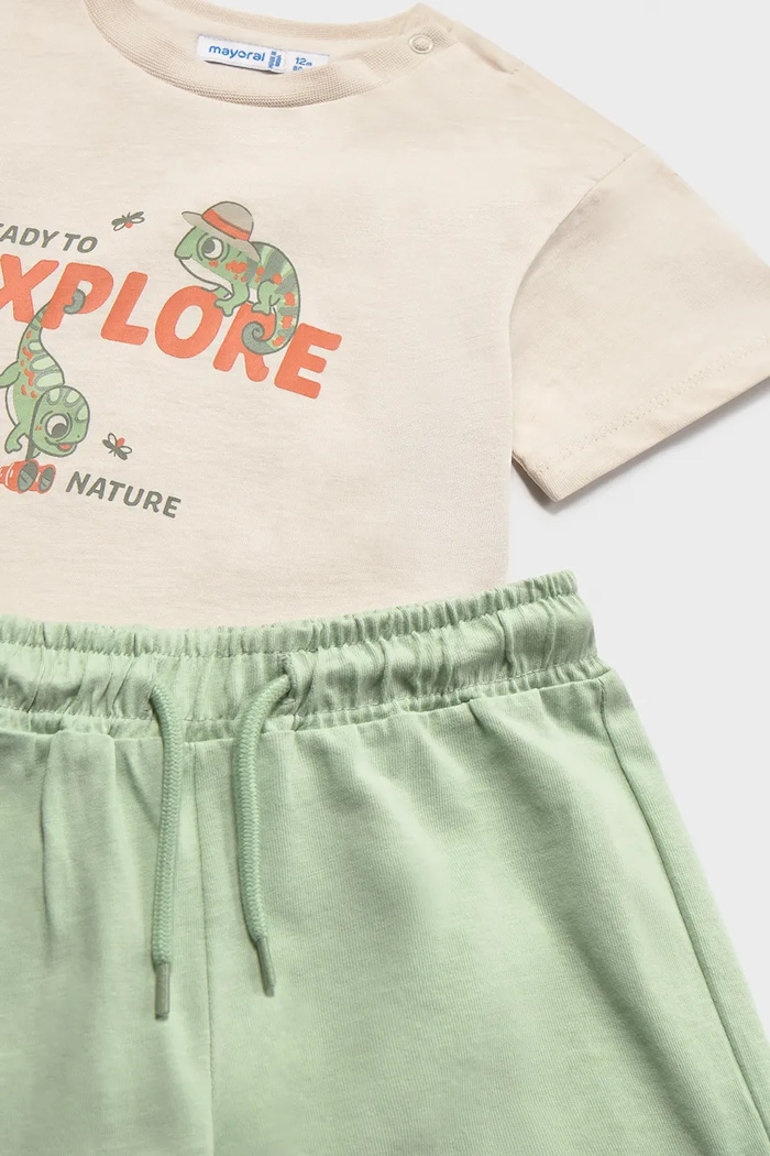 Mayoral set de bumbac pentru copii verde 1669.3E.Baby.PPY2