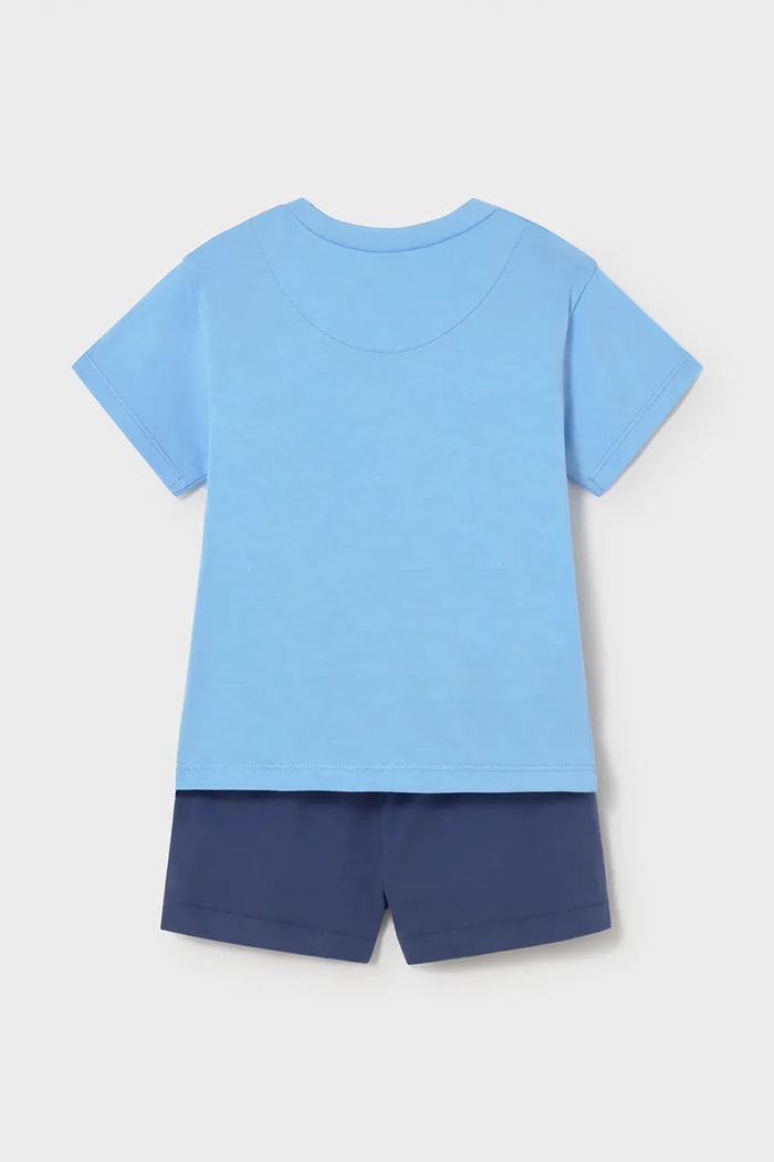 Mayoral set de bumbac pentru copii 1671.3H.Baby.PPY2 albastru SS26