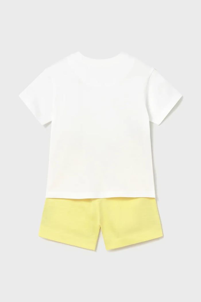 Παιδικό βαμβακερό σετ Mayoral 1672.3J.Baby.PPY2 κίτρινο SS26