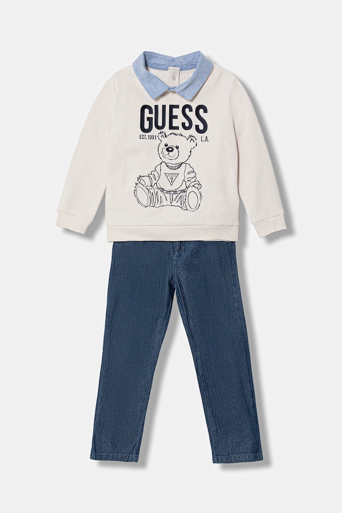 Παιδικό βαμβακερό σετ Guess 2-pack βαμβάκι μπεζ N6RG06.K82T0.PPY2