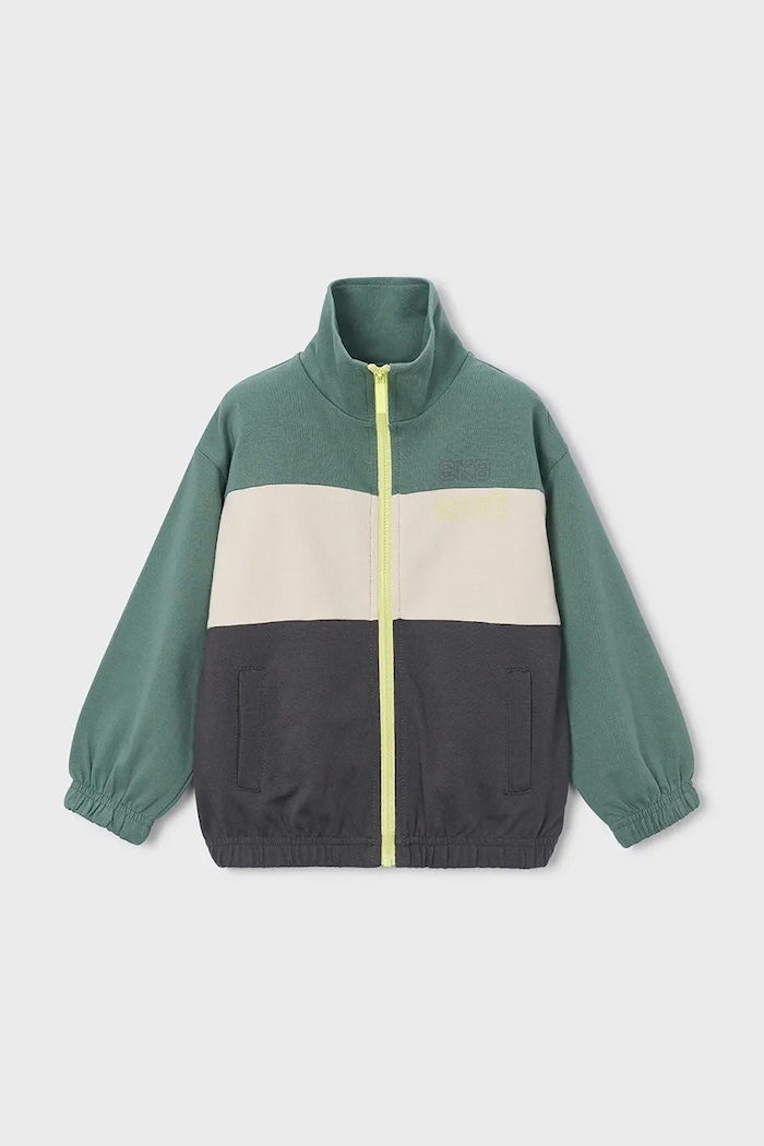 Mayoral dres dziecięcy 3883.5E.Mini.PPY2 zielony SS26