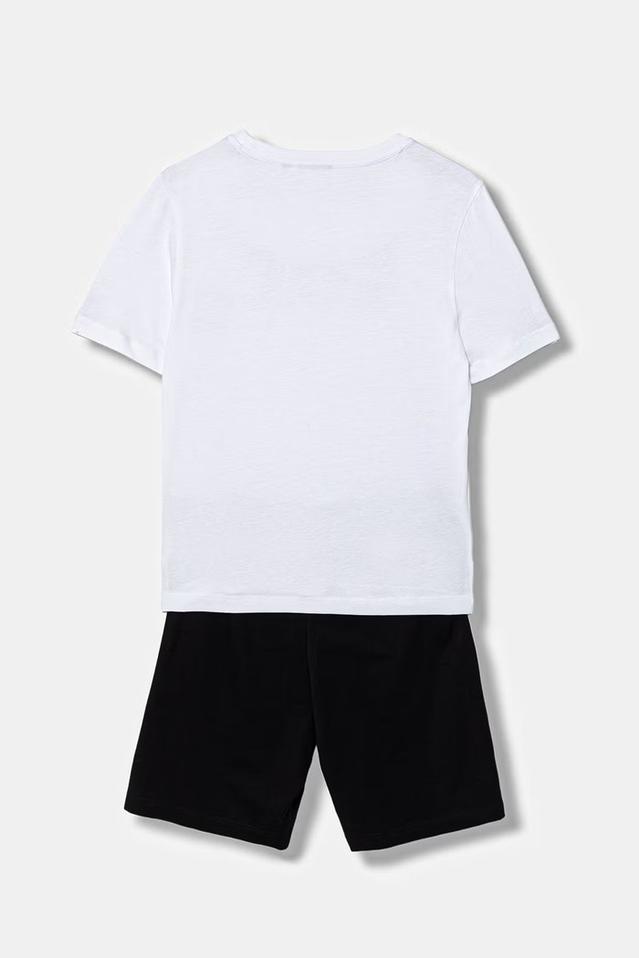 Παιδικό βαμβακερό σετ EA7 Emporio Armani 7B000302.AF10375 λευκό SS26