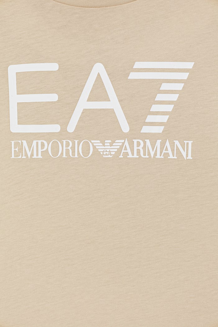 Otroški bombažen komplet EA7 Emporio Armani bež 7B000302.AF10375