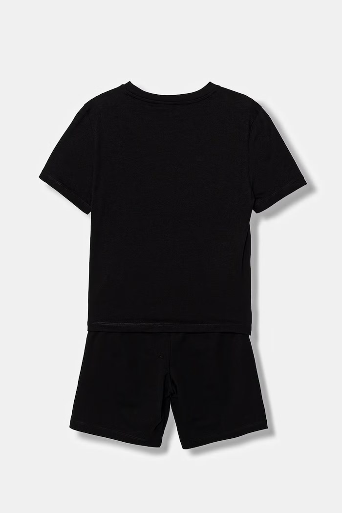 Pamučna dječja trenirka EA7 Emporio Armani 7B000302.AF10375 crna SS26