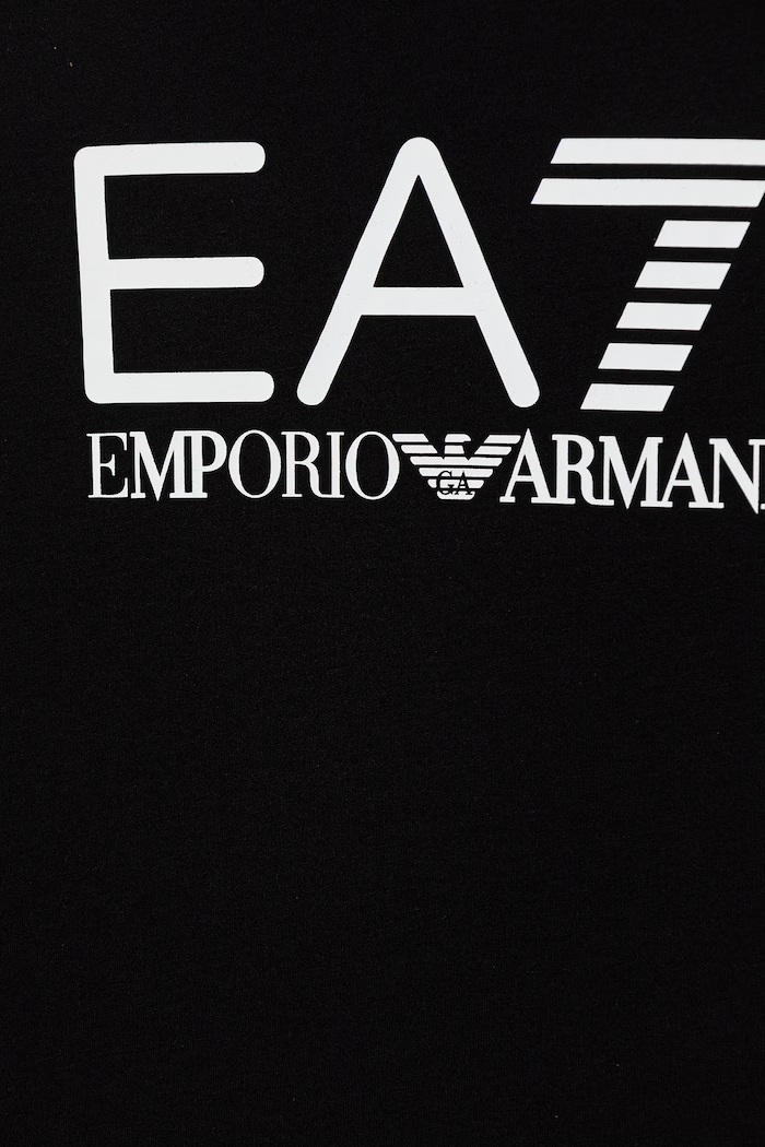 Pamučna dječja trenirka EA7 Emporio Armani crna 7B000302.AF10375