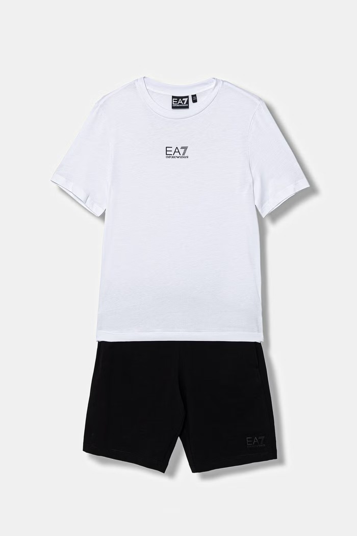 EA7 Emporio Armani komplet bawełniany dziecięcy bawełna biały 7B000294.AF10378