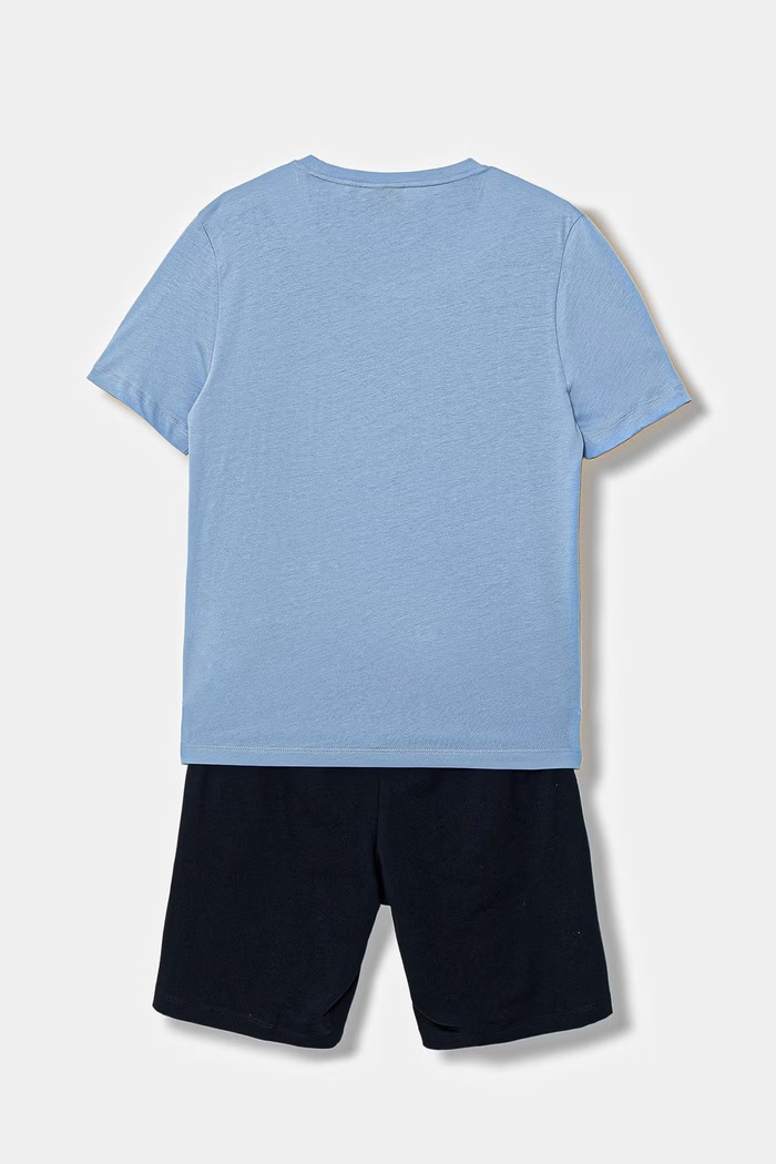 Dětská bavlněná souprava EA7 Emporio Armani 7B000294.AF10378 modrá SS26