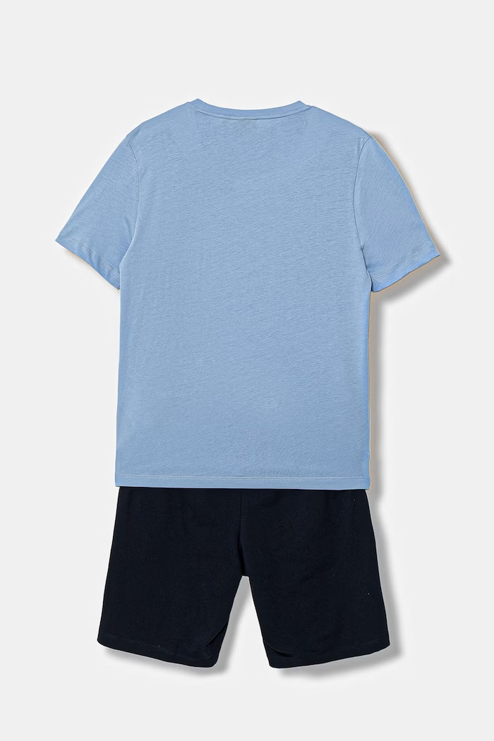 Dětská bavlněná souprava EA7 Emporio Armani 7B000294.AF10378 modrá SS26