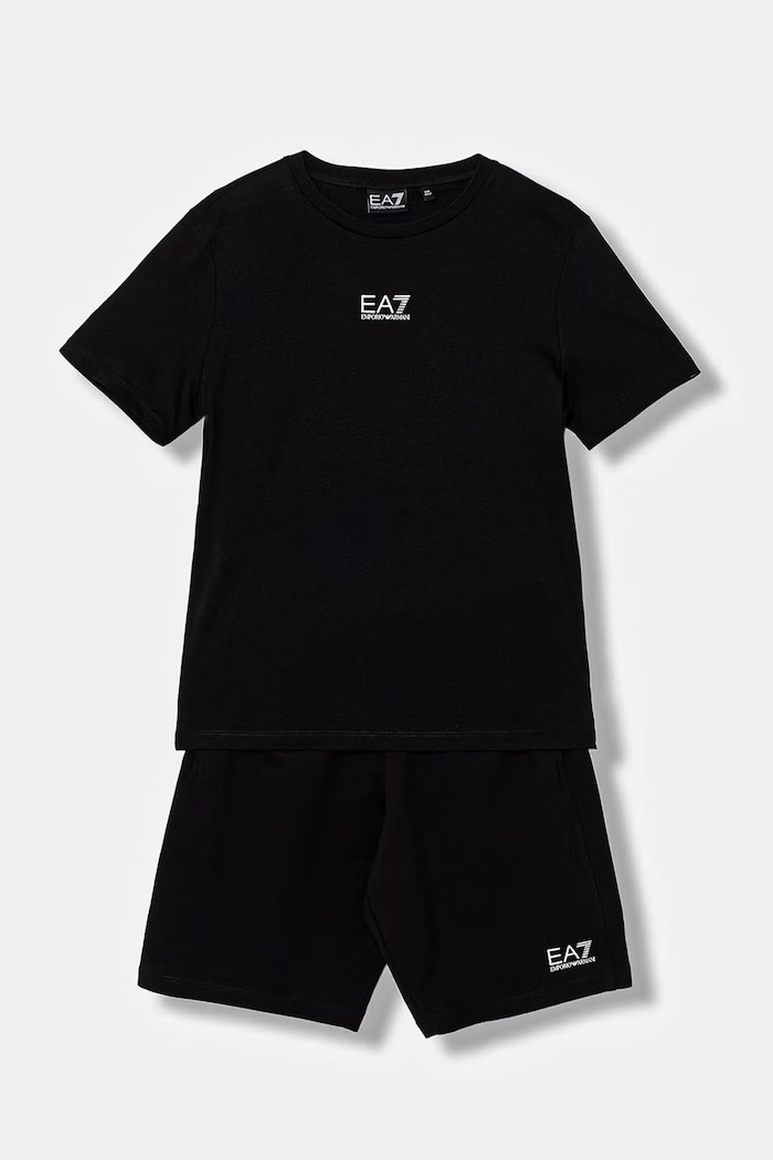 EA7 Emporio Armani komplet bawełniany dziecięcy bawełna czarny 7B000294.AF10378