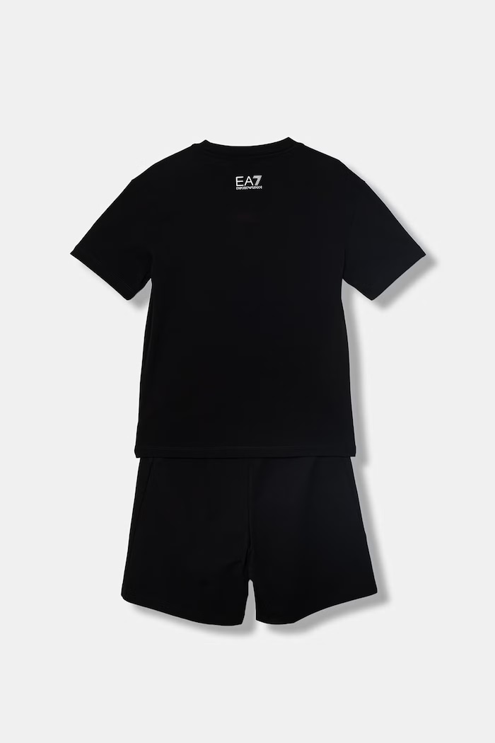 EA7 Emporio Armani комплект за деца от памук 7B000267.AF12874 черен SS26
