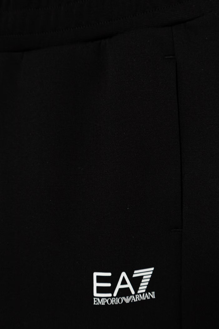 Chłopiec EA7 Emporio Armani dres dziecięcy z bawełną 7B000266.AF20845 czarny